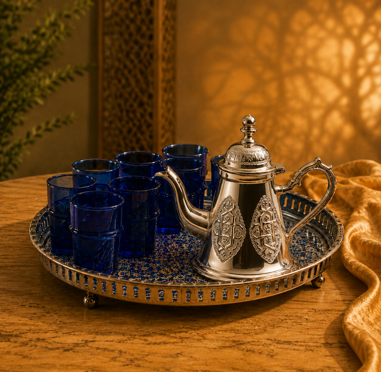 The Medina Jewel Teapot-Théière Marocaine en Cuivre Martelé