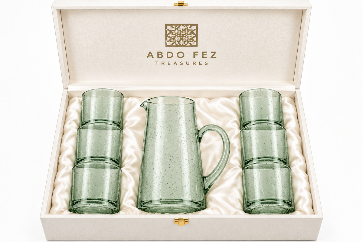 White Collection — 1 Water Carafe + 6 Water Glasses