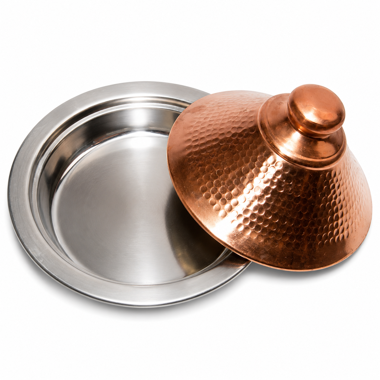 Tajine en Cuivre Martelé Fait Main – Décoration et Artisanat Marocain