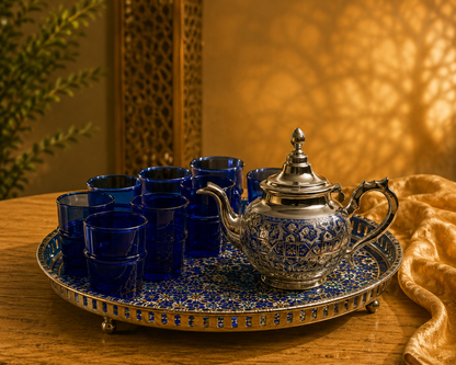 Atlas Crest Teapot-Théière Marocaine Traditionnelle