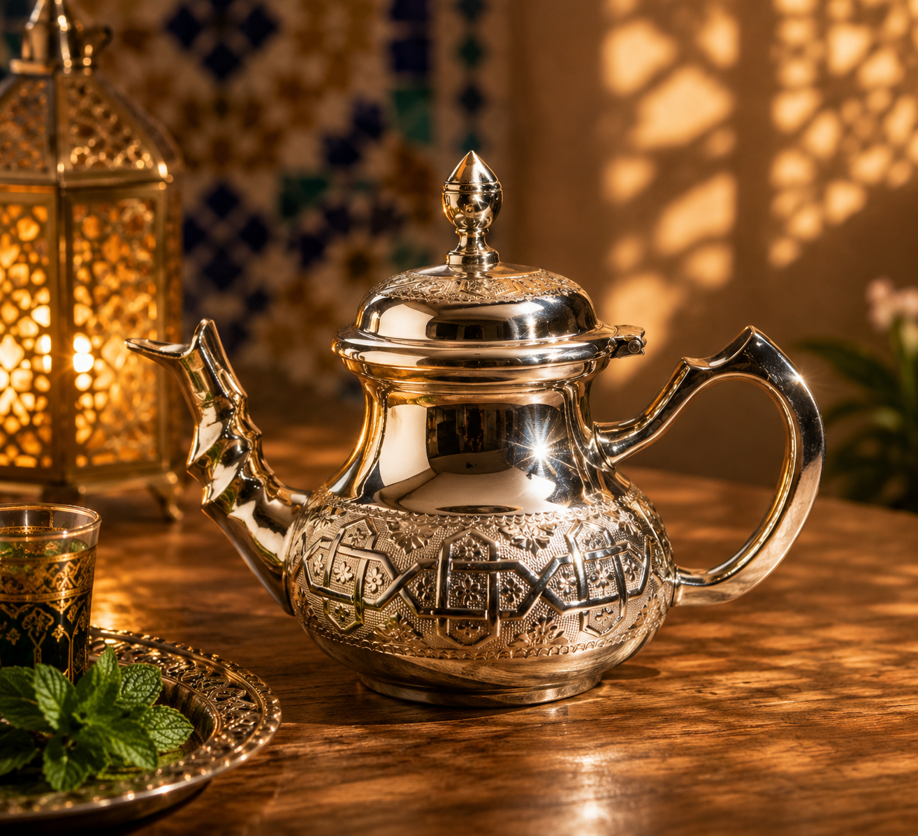 Imperial Fez Teapot-Théière Marocaine Artisanale