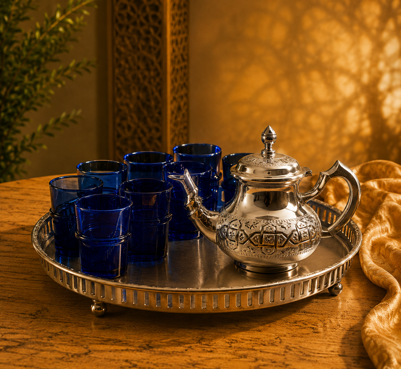 Imperial Fez Teapot-Théière Marocaine Artisanale