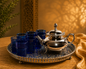 Service à Thé Marocain Artisanal de Luxe Complet en Cuivre Fait Main