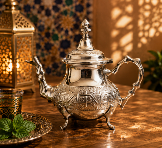 The Sultan’s Crest Teapot-Théière en Cuivre Fait Main