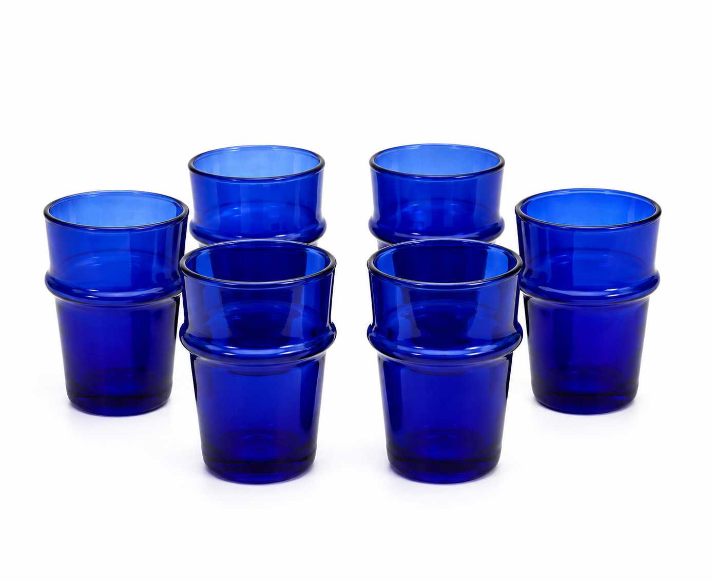 Lot de 6 Verres à Thé Marocains Artisanaux Faits Main